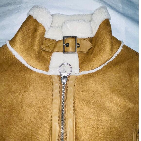 Universal Thread Sherpa Lined Faux Suede Bomber Jacket - Women's Size XXL - Picture 2 of 10